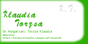 klaudia torzsa business card